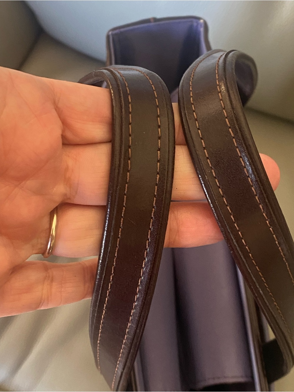 Vintage Longchamp Brown Leather Structured Tote - Picture 12 of 14